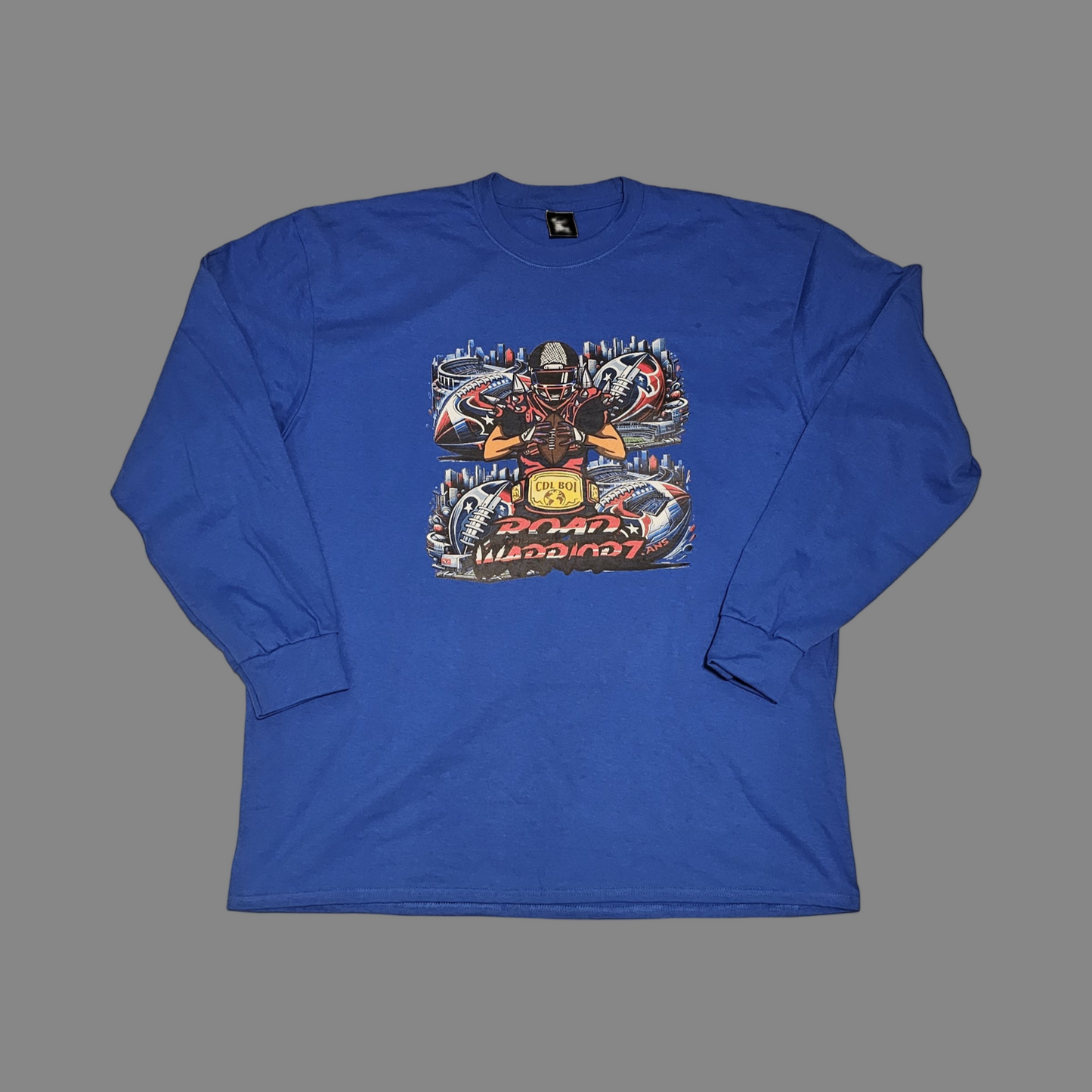 Road Warriorz Texans Cartoon Stadium Long Sleeve