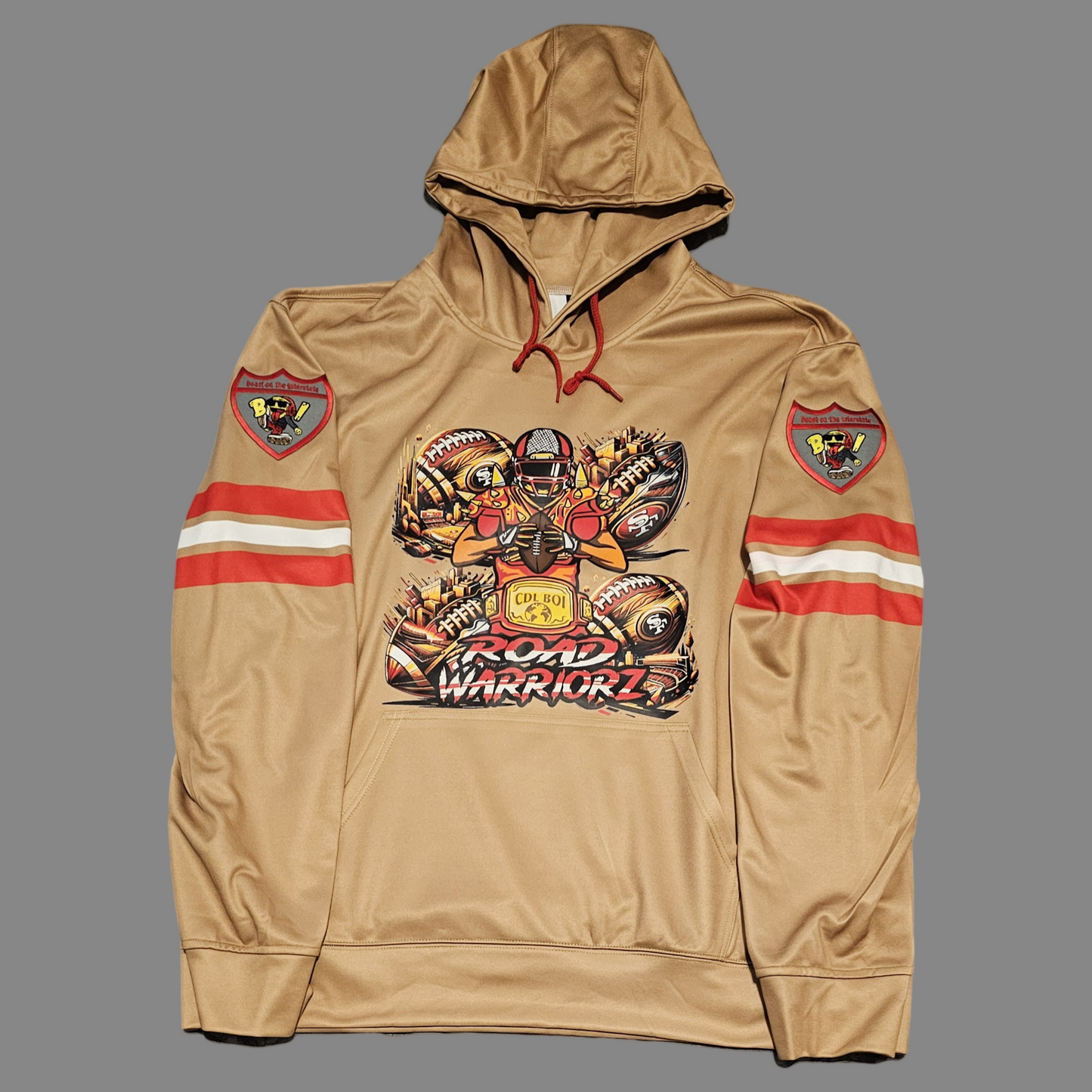 CDL BOI Road Warriorz 49ers Cartoon Stadium Hoodie