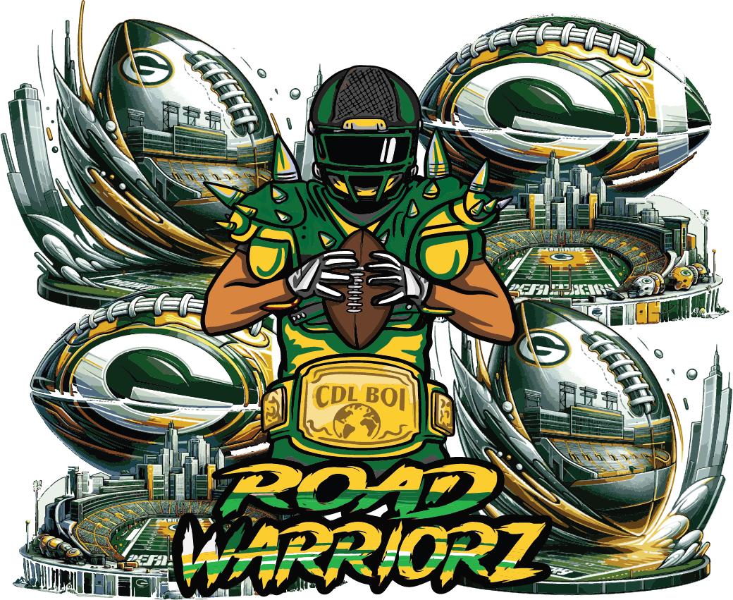 Road Warriorz Packers Cartoon Stadium Long Sleeve