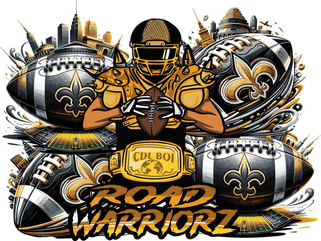 Road Warriorz Saints Cartoon Stadium Long Sleeve