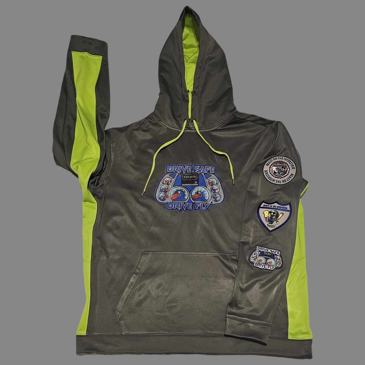 CDL BOI Drive Safe Dashboard Fly Patch Hoodie