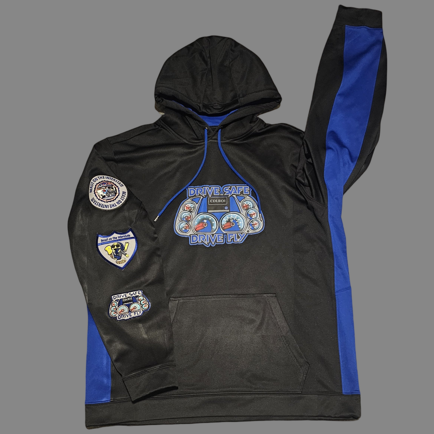 CDL BOI Drive Safe Dashboard Fly Patch Hoodie