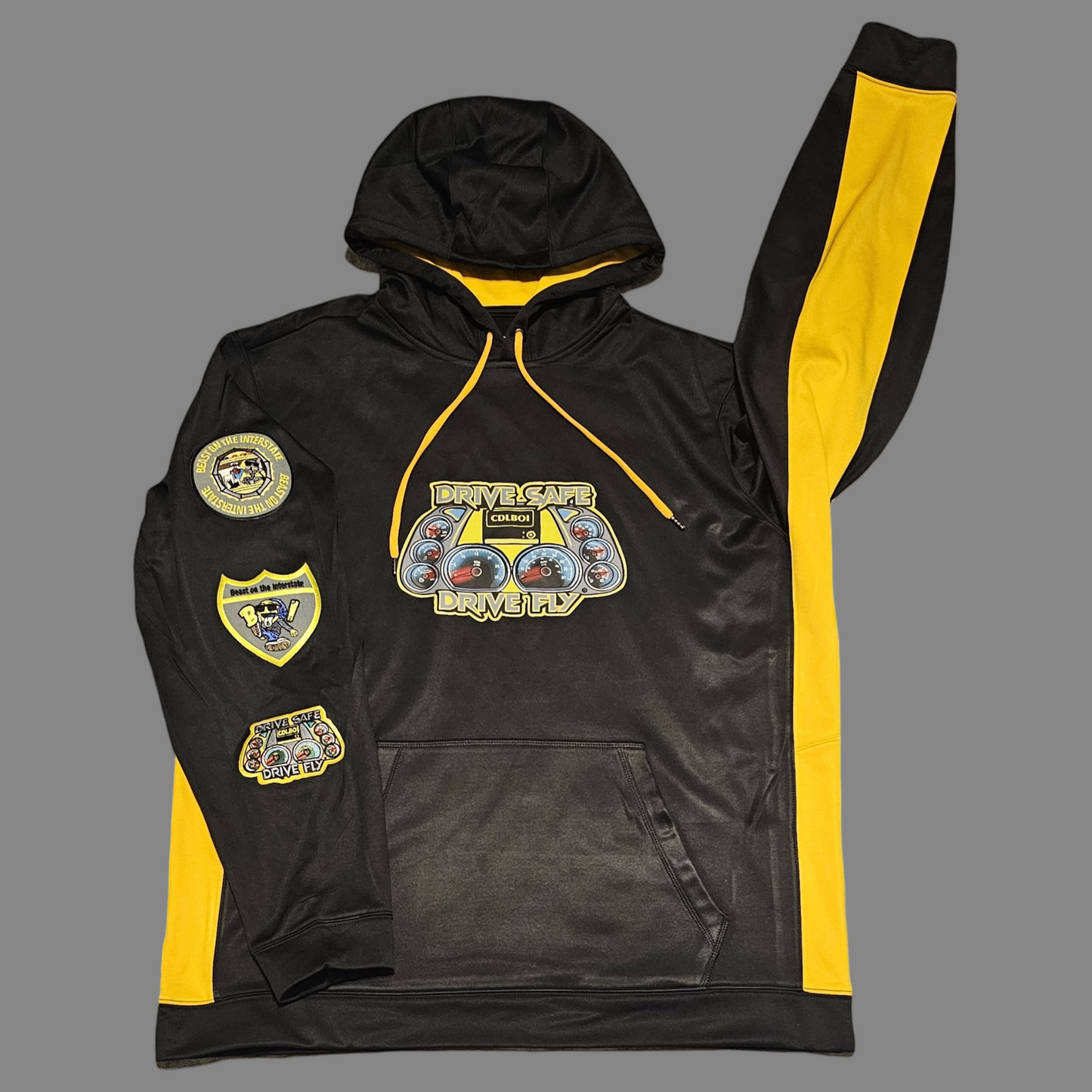 CDL BOI Drive Safe Dashboard Fly Patch Hoodie