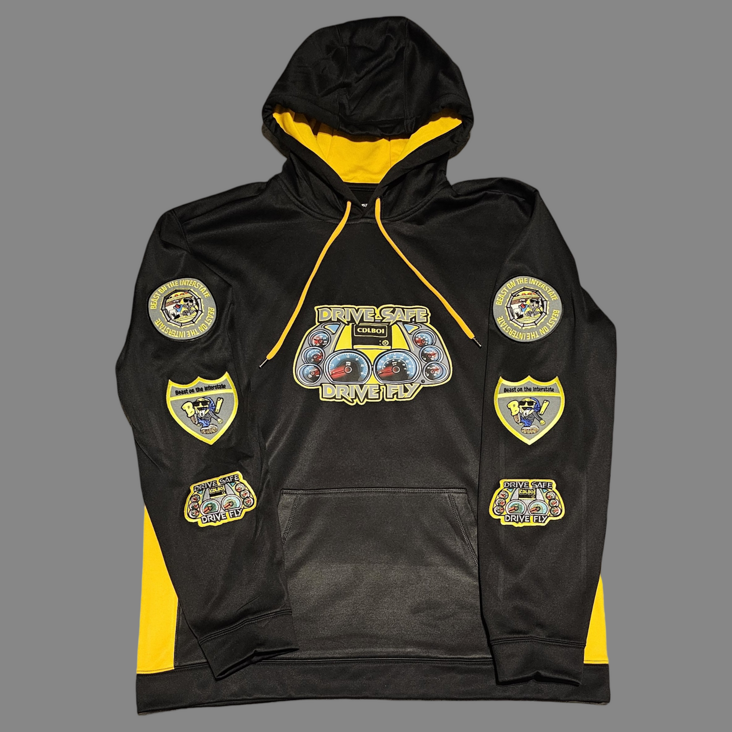 CDL BOI Drive Safe Dashboard Fly Patch Hoodie