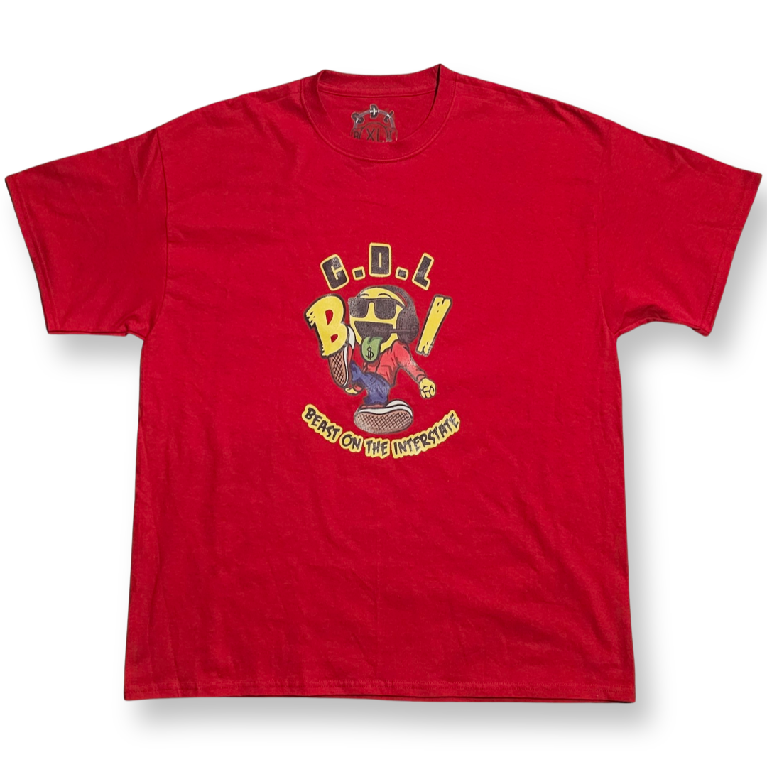 Red Short Sleeve Lemon Deezul T-Shirt